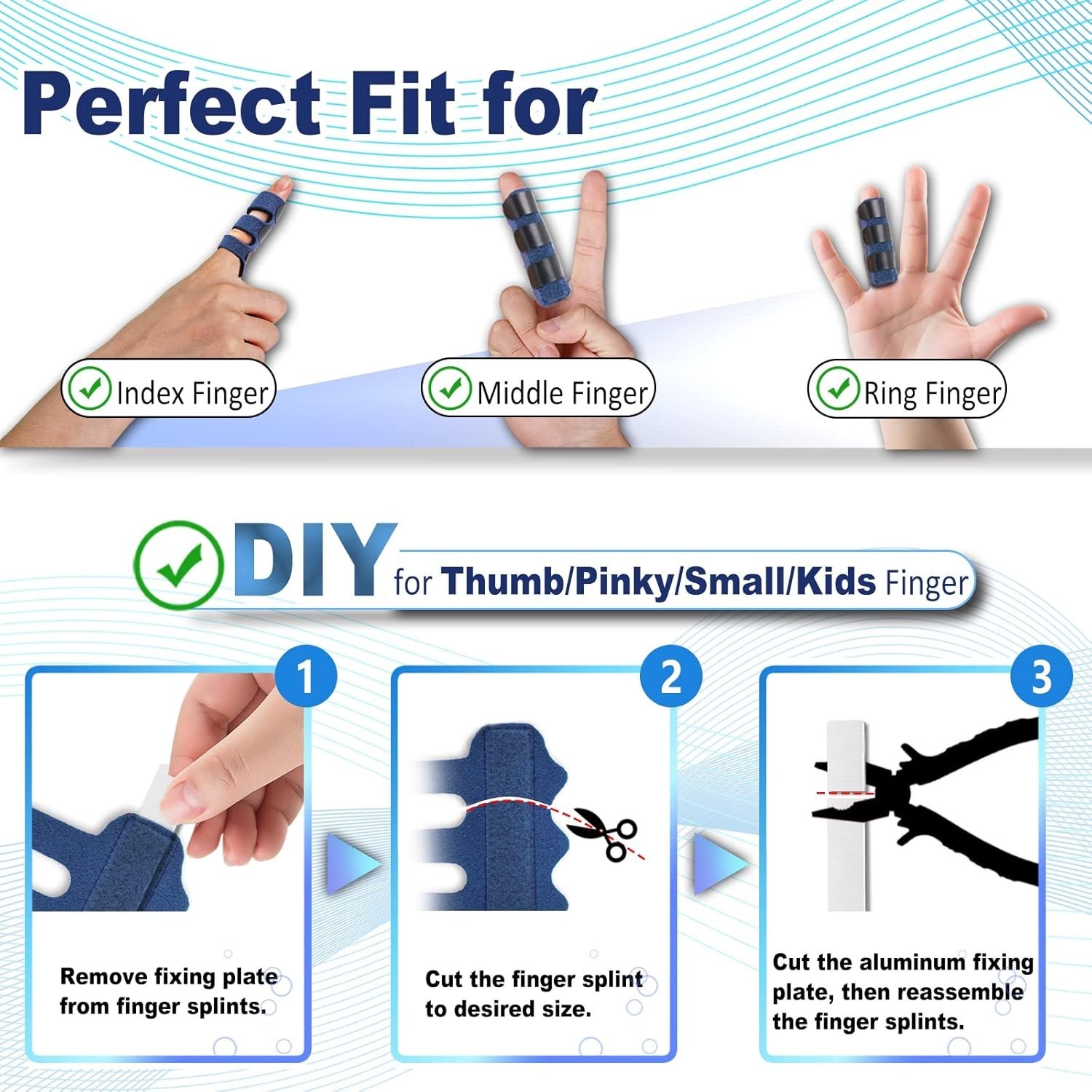Comfortable Cotton Trigger Finger Brace: 4 Adjustable Splints for Fast Recovery