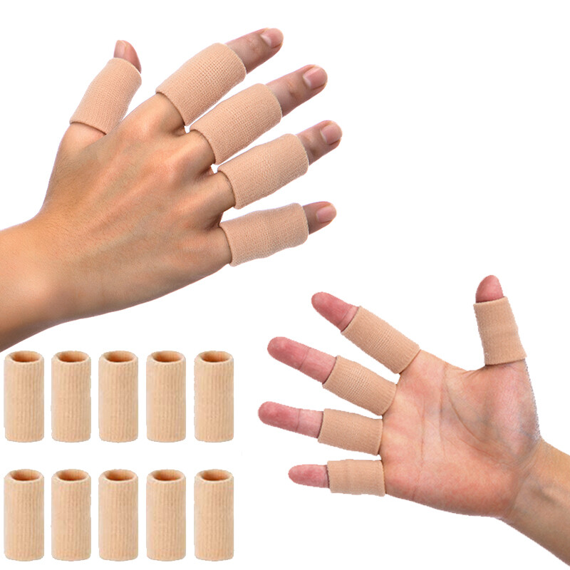 Volleyball Stretchy Finger Sleeve Support Compression Guard Sport Arthritis Pain