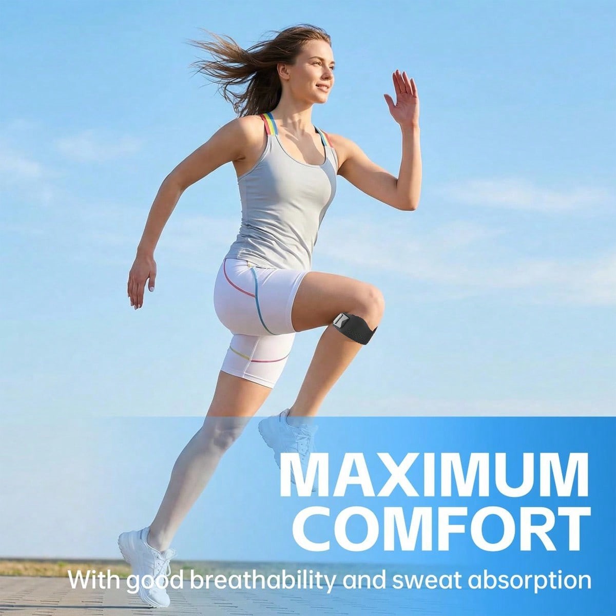 Patella Tendon Knee Straps 2 Pack for Knee Pain Relief, Knee Brace for Women &Me