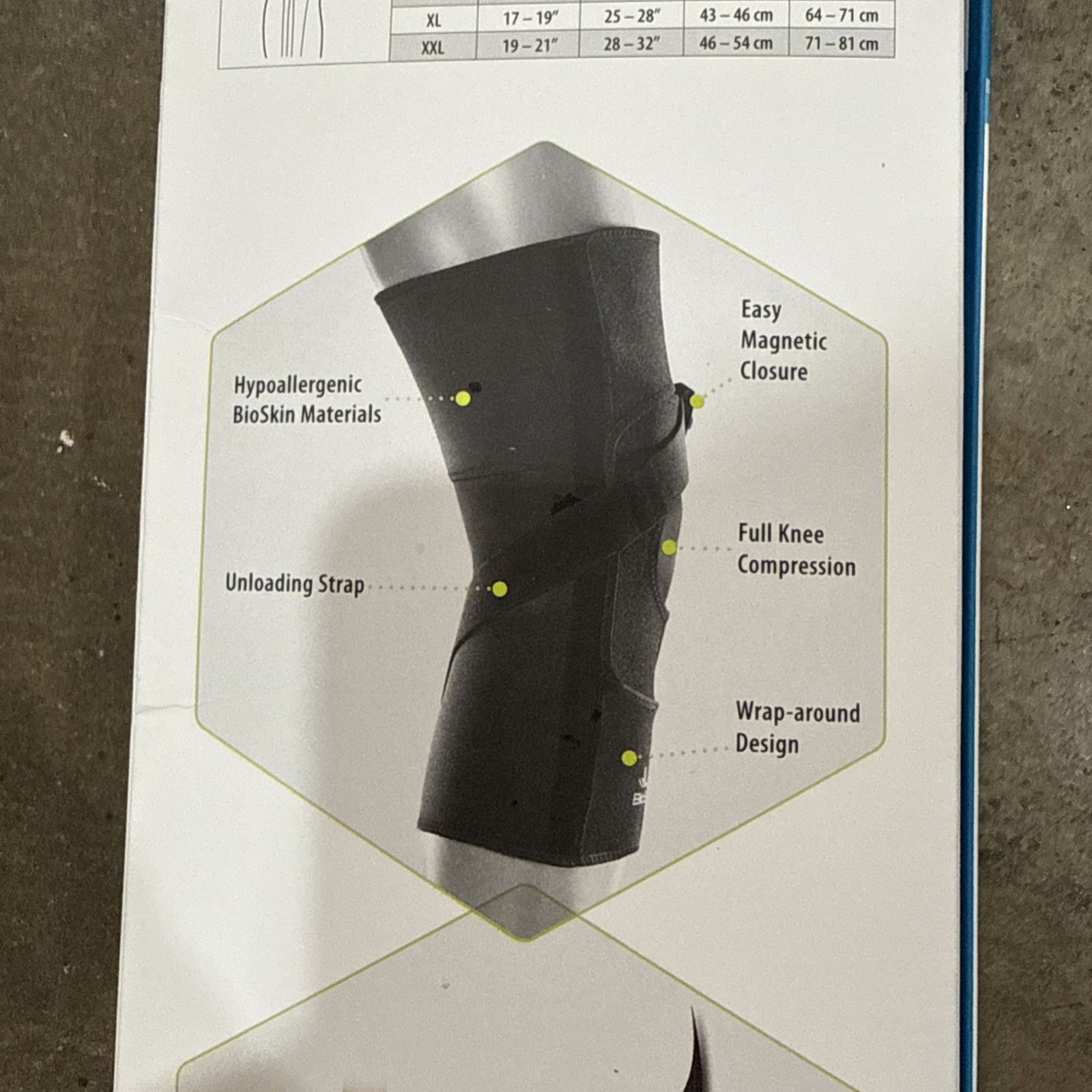 Bioskin Crossfire OA Knee Brace Support Left Or Right Size Medium – Open Box