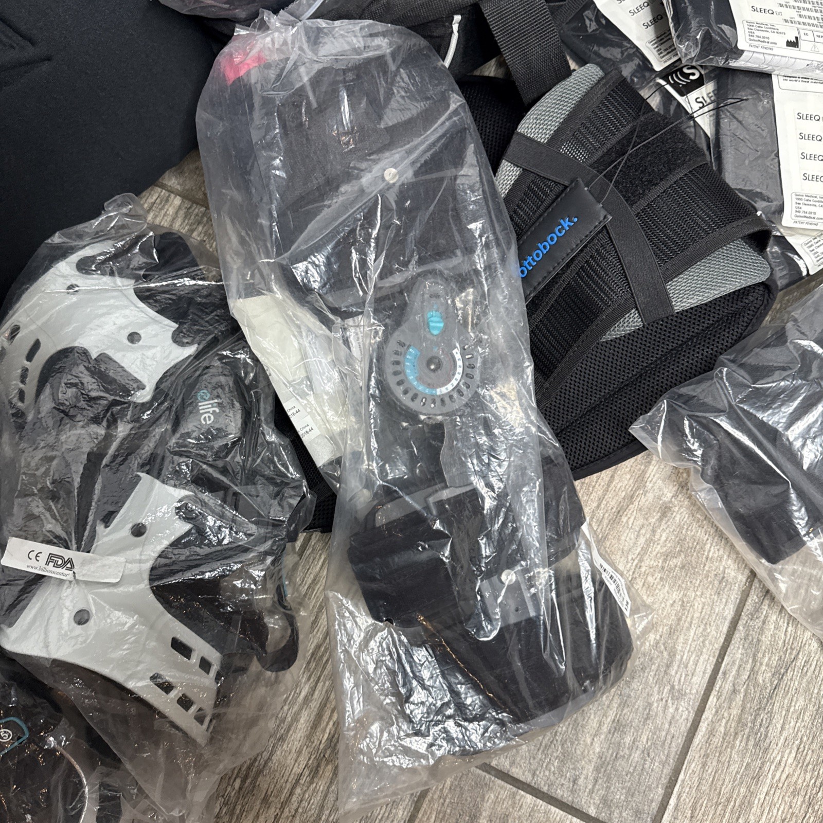 Lot Of Medical And Support Braces. Several Brands