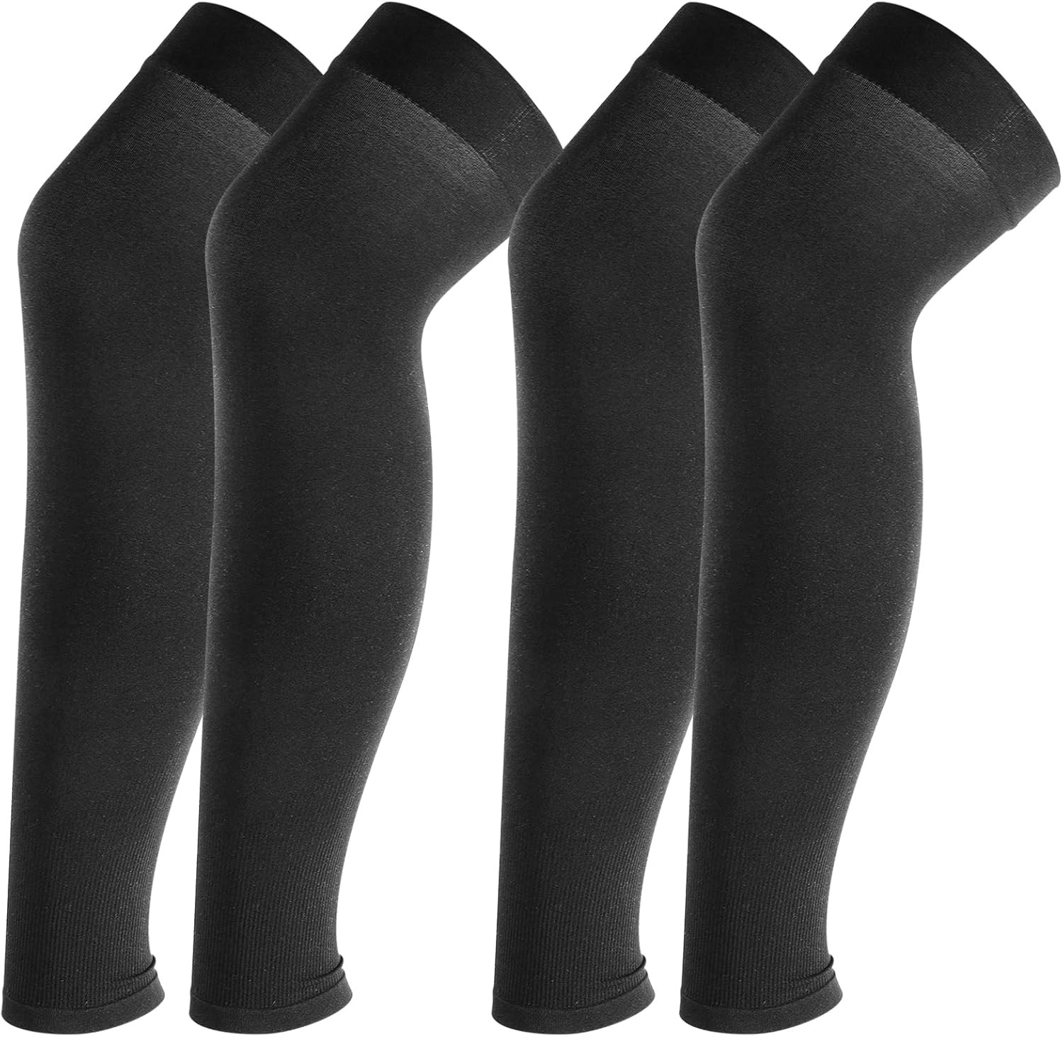 2 Pairs Full Leg Compression Sleeves, for Running Basketball Football Cycling an
