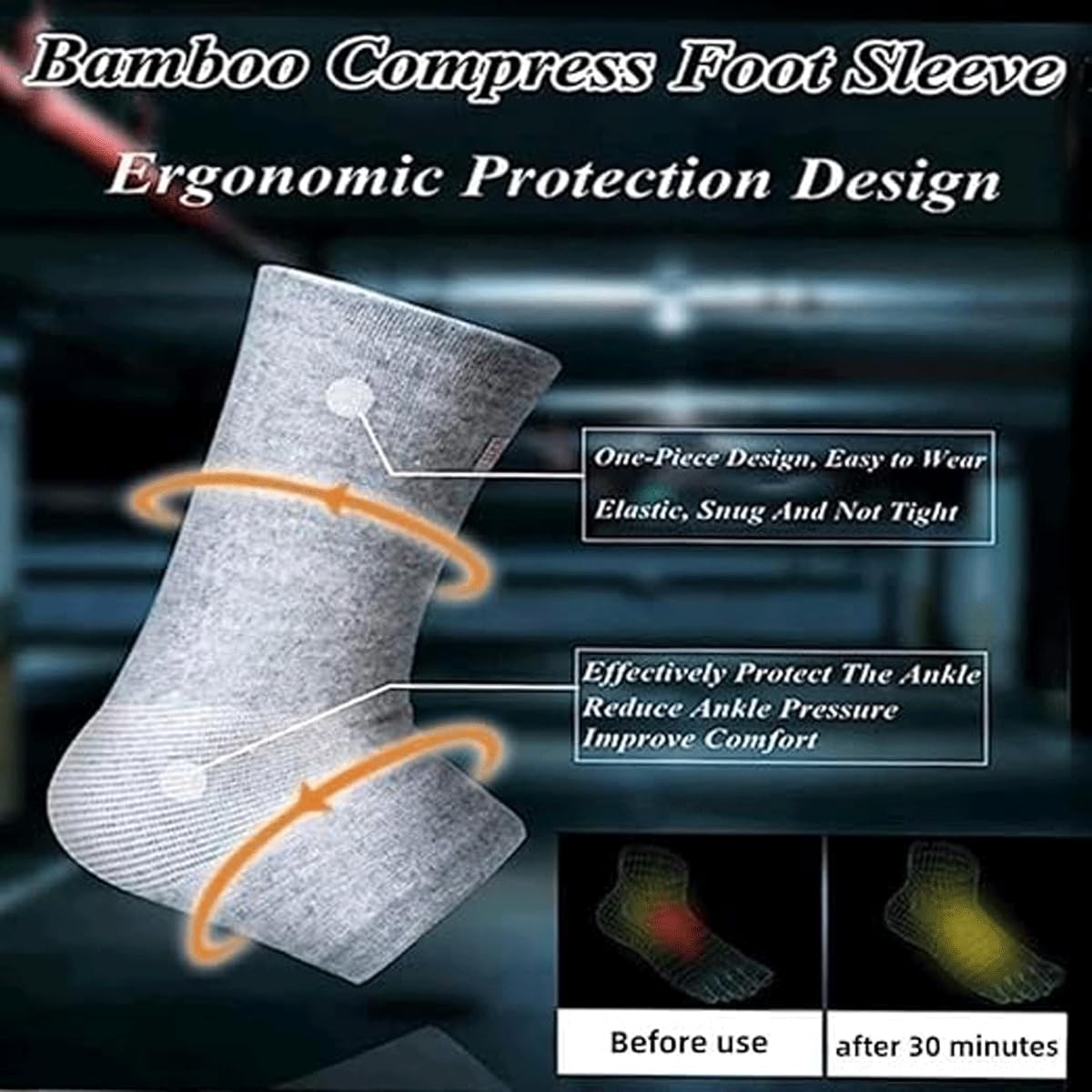 Bamboo Fiber Compression Socks for Men & Women – 15-20 Mmhg, Black, White