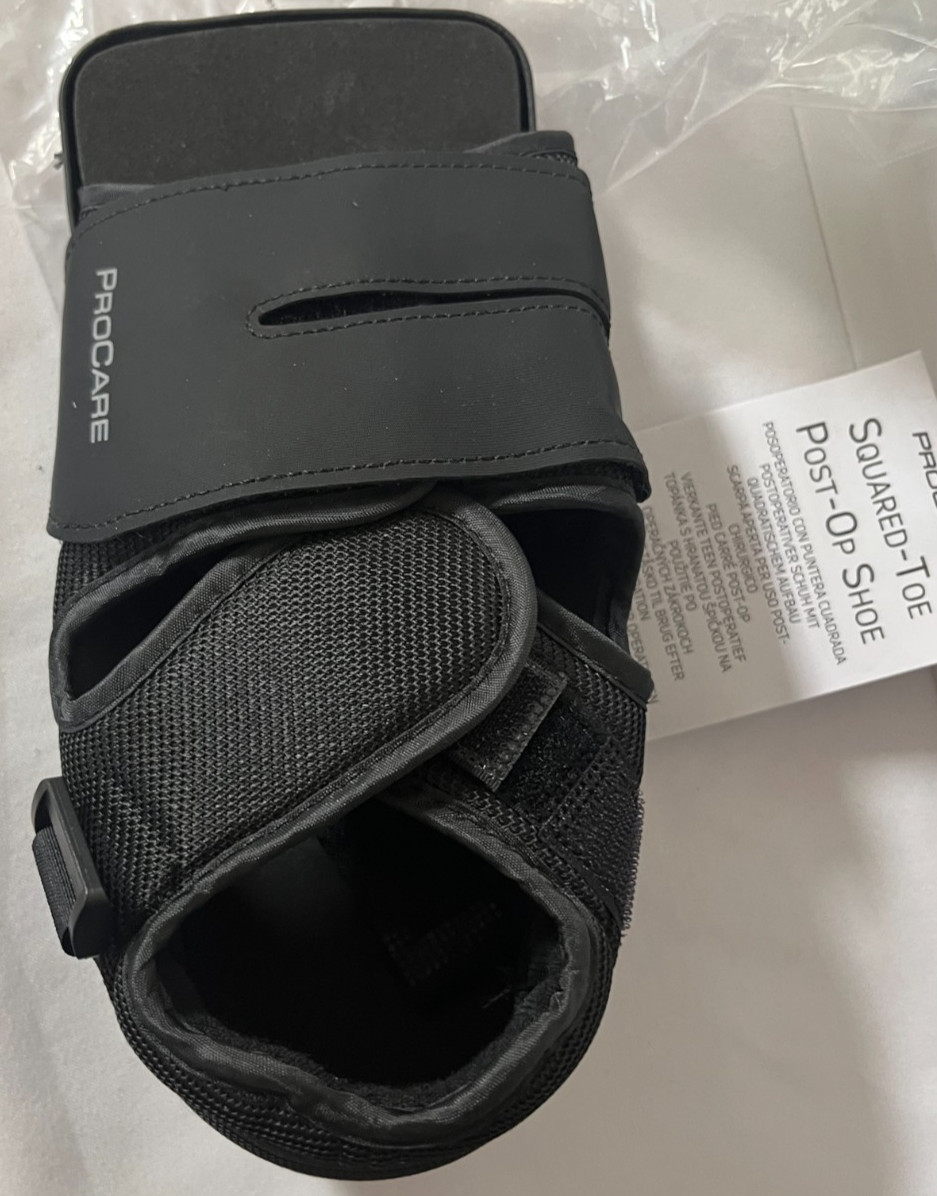 DJO ProCare Squared Toe Post-Op Black SHOE Size: SMALL