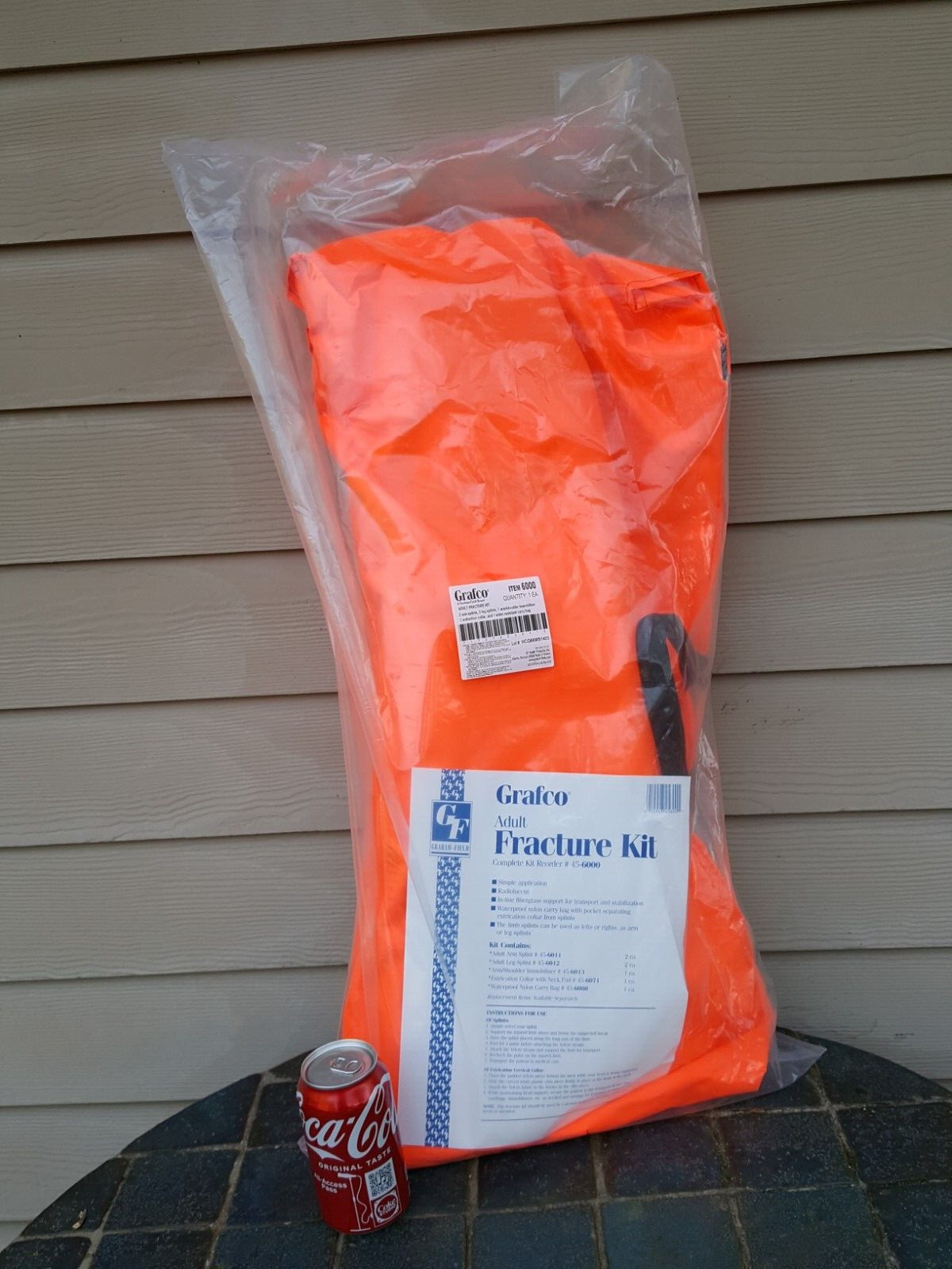 New Emergency Grafco Adult Fracture Kit 45-6000 great for hunting trips