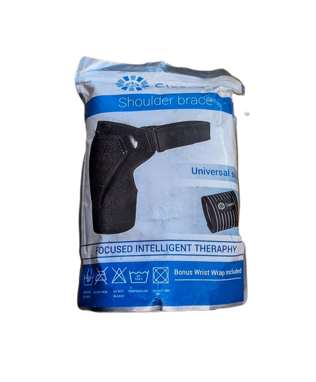 Sixora Adjustable Shoulder Brace & Bonus Wrist Srap NIP