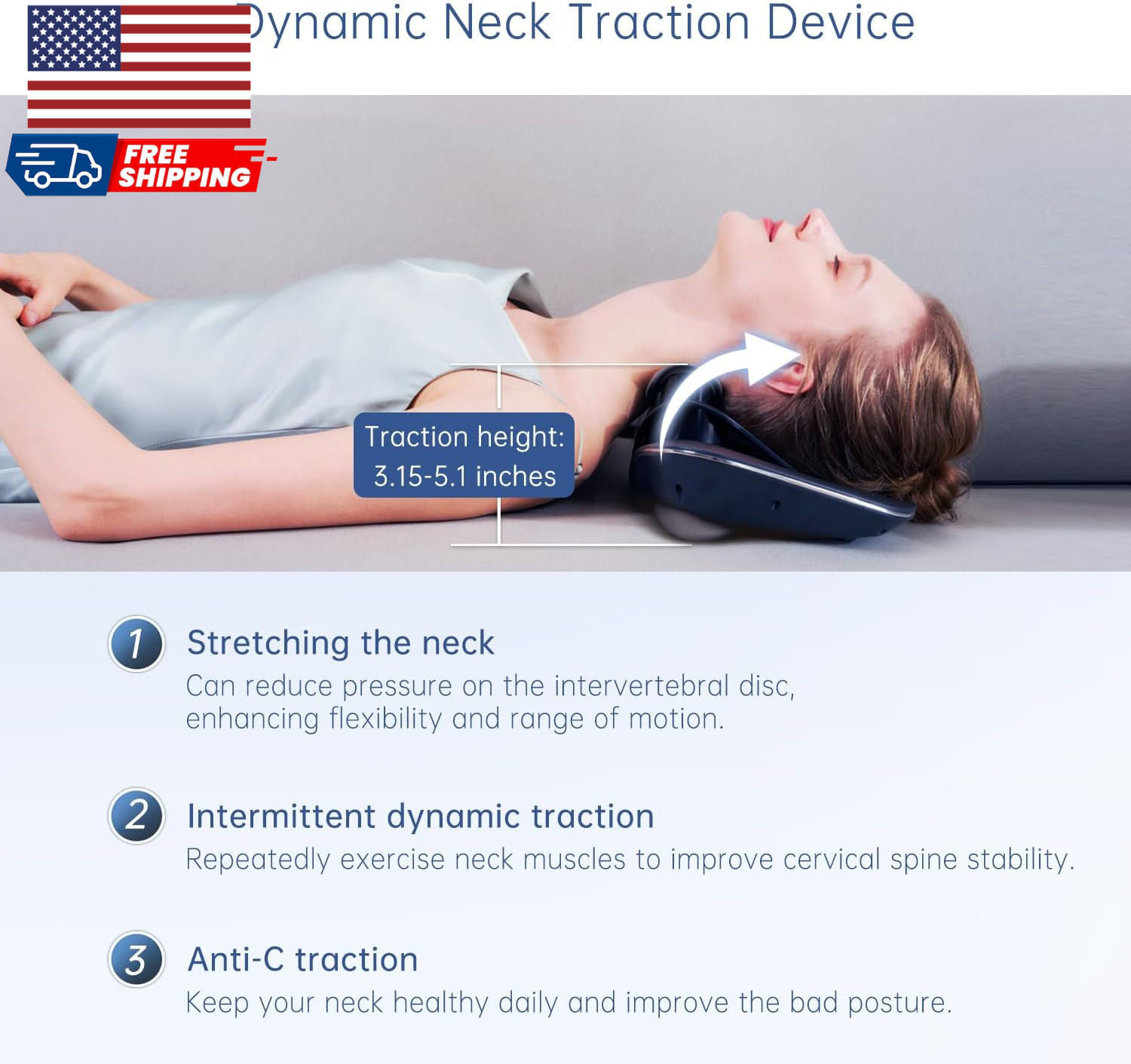 Multi-Functional Cervical Traction Device Electric Neck Stretcher with
