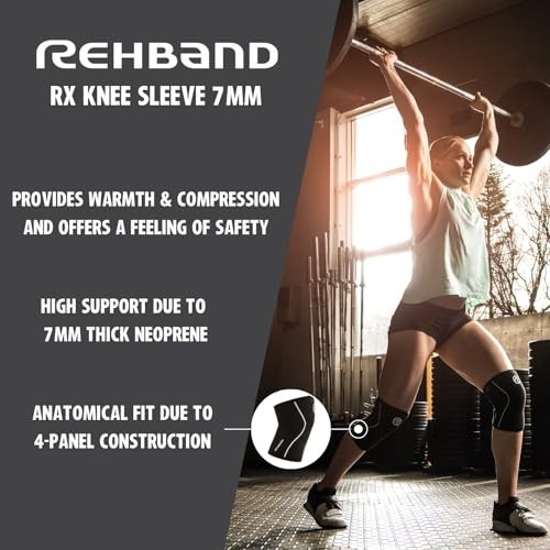 Knee Support 7mm Neoprene Sleeve for Weightlifting CrossFit Powerlifting