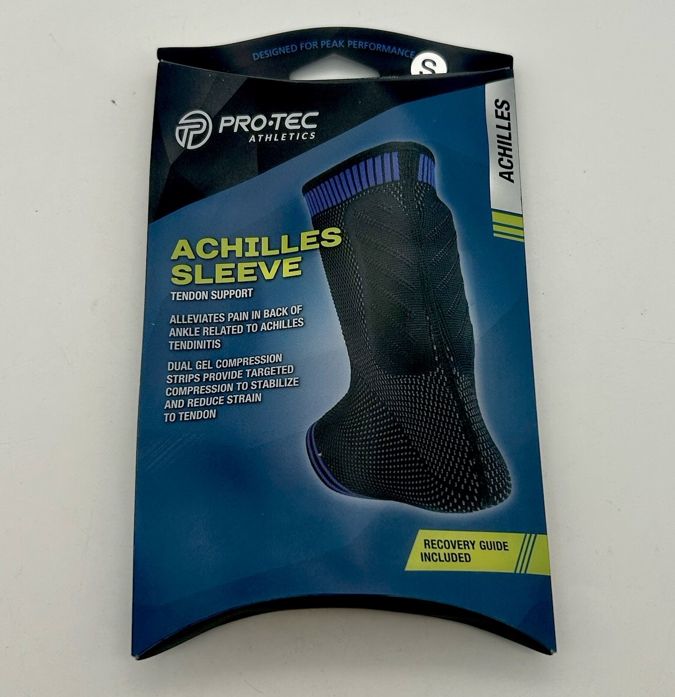 Pro-Tec Athletics Achilles Sleeve w/Dual Compression Strips – Tendon Supra Small