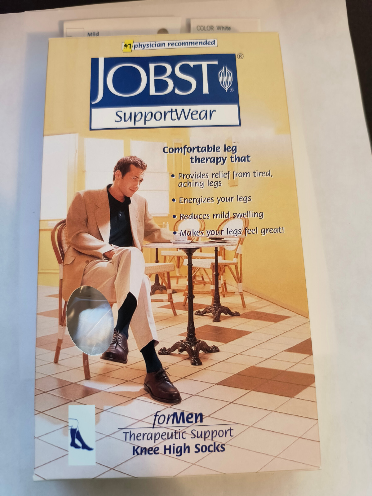 Jobst For Men Compression Knee Socks 8-15 mm Hg X Large White