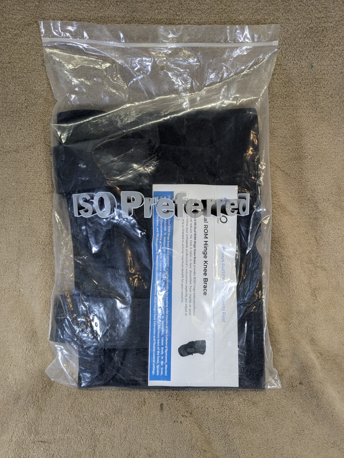 ISO Preferred OA Dual ROM Hinge Knee Brace Universal Size Left or Right support
