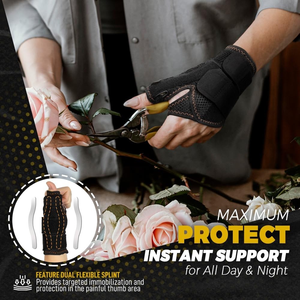 Copper Infused Thumb & Wrist Brace for Men and Women – Comfortable CMC Thumb …