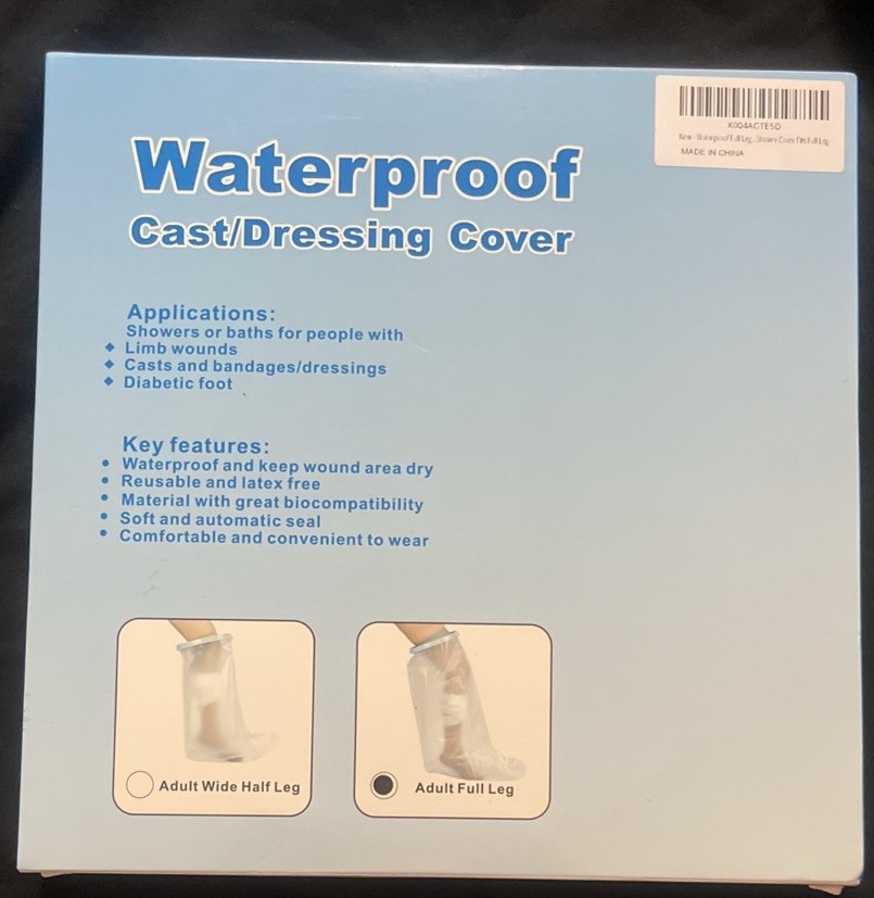 KEEFITT WATERPROOF FULL LEG CAST/WOUND COVER NEW IN BOX