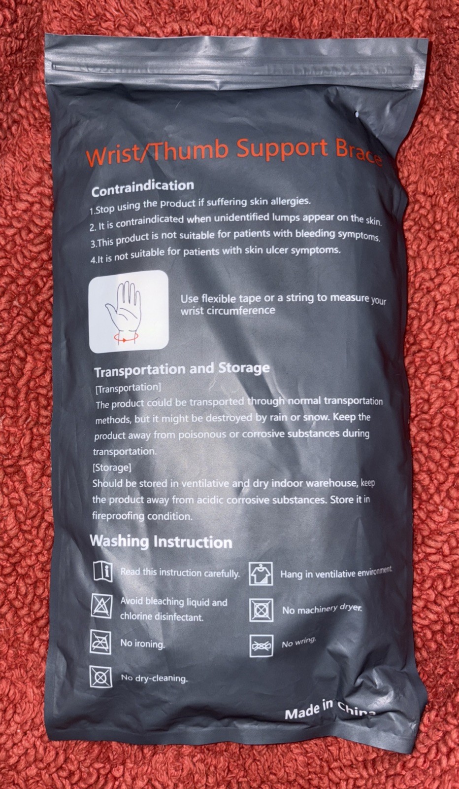 TANDCF Wrist / Thumb / Forearm Support Brace Size Small – LEFT HAND – New