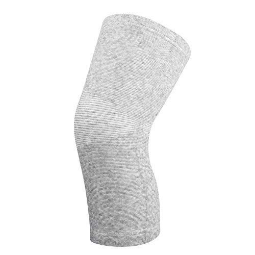 Bamboo Charcoal Knee Sleeve Elastic Knee Brace Pain Relief Support Unisex Gray L