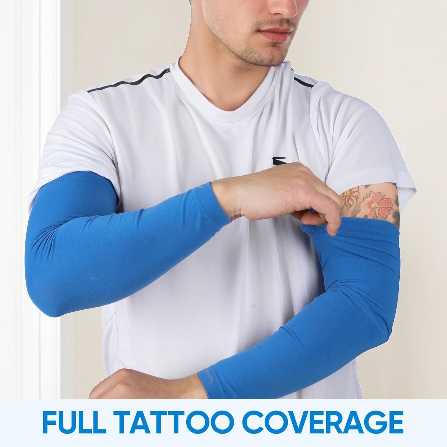 Sun Protection Cooling Arm Sleeves UPF 50 Outdoor Sports Compression