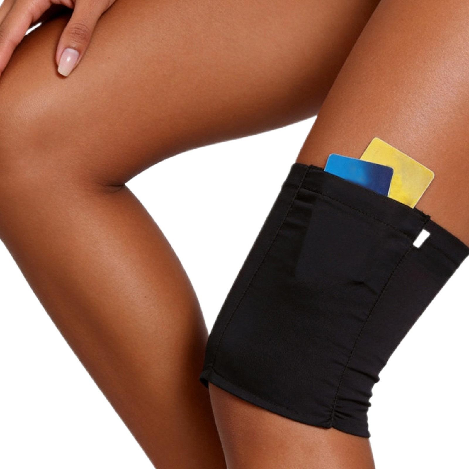 Thigh Strap with Anti Slip Anti Theft Women Men Invisible Ankle Wallet Calf Stra