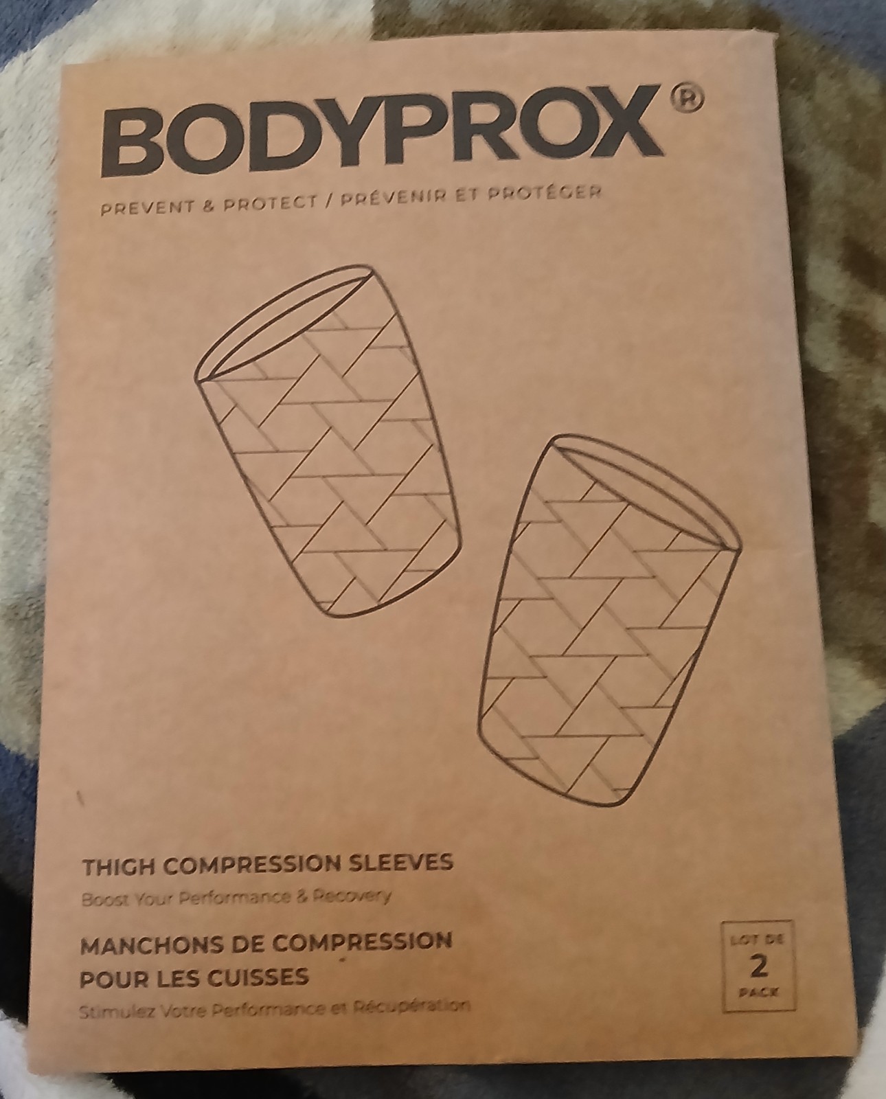 BODYPROX Thigh Compression Sleeves-Small-1 Pair-NEW IN ORIG BOX