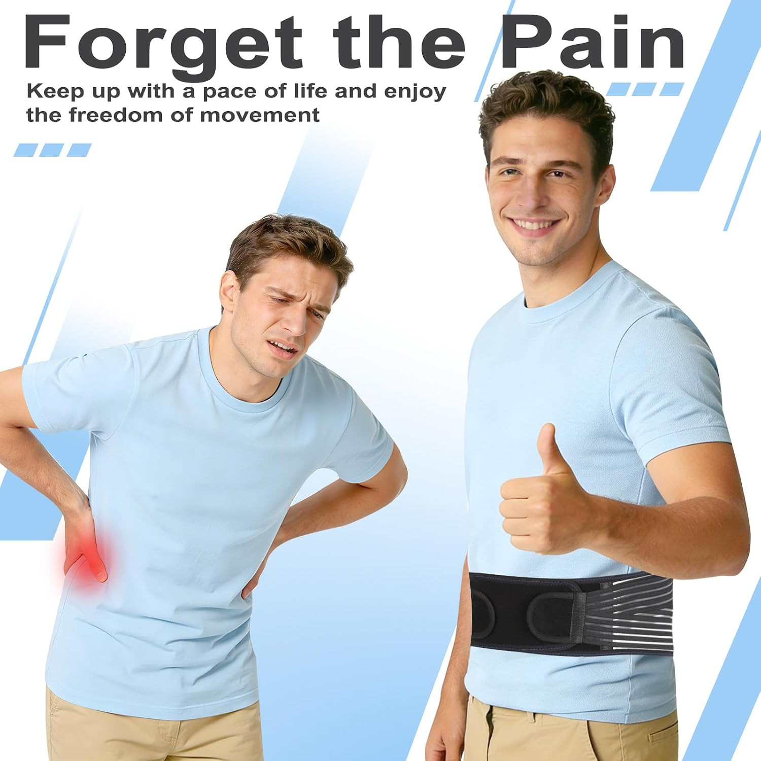 Back Brace for Lower Back Pain Relief, Lumbar Support Belt for Men&Women | for W
