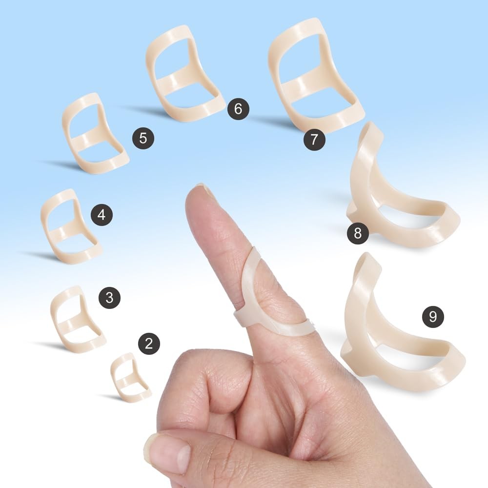 Oval Finger Splint 8 Pcs, Finger Splints for Arthritis, Mallet Finger, Trigger F