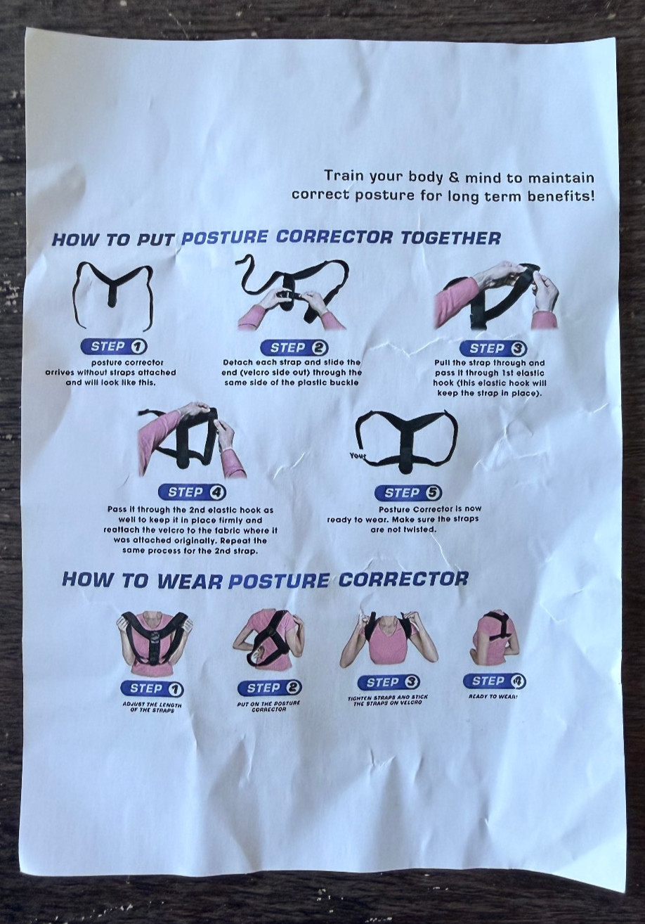 New HLOES Posture Corrector Adjustable Upper Back Brace Support Pain Relief