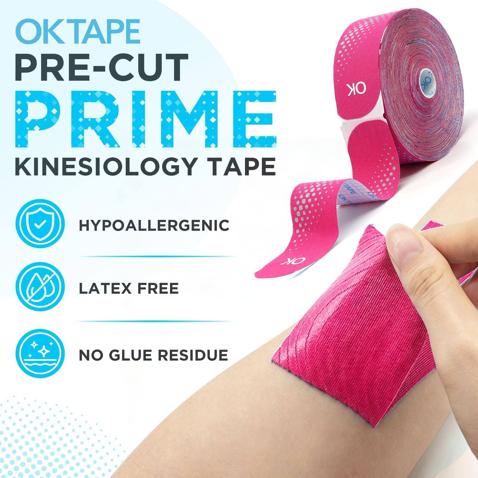 Kinesiology Tape Precut 100 Strips 2″ x 27.8yd – Waterproof Athletic Muscle Supp