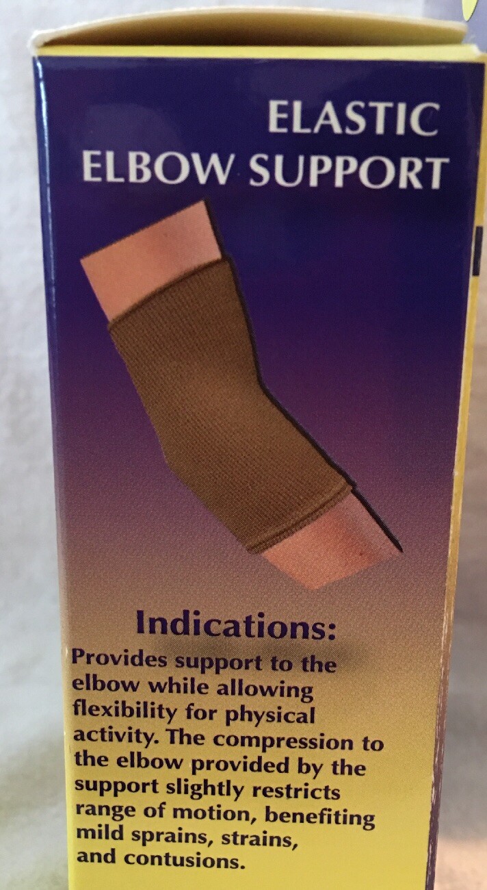 NIB Bell-Horn Elastic ELBOW Compression Support for Sprains, Strain size Small