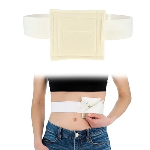 Adjustable Feeding Tube Holder for PEG, G, J Tubes – Discreet Belt Support, Larg
