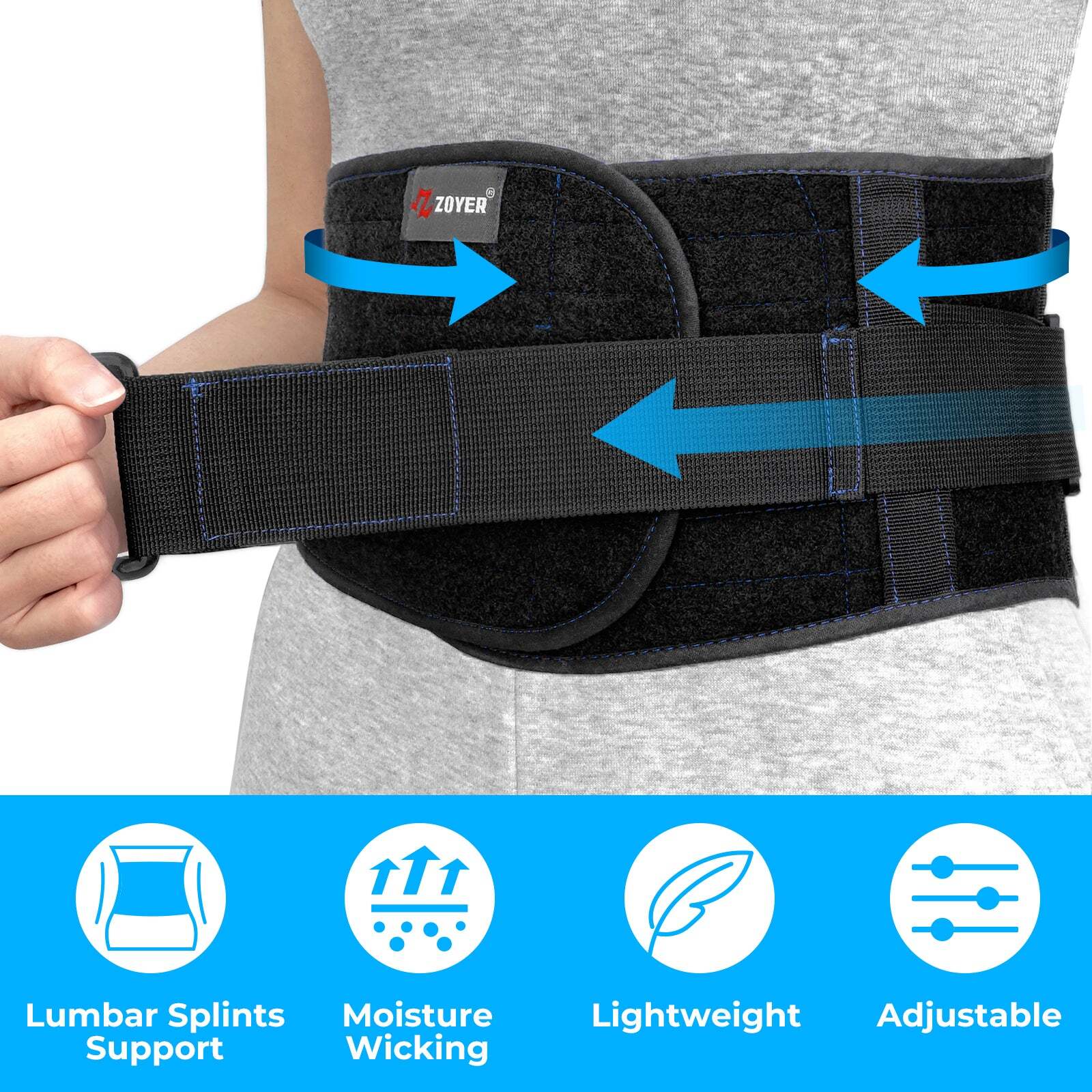 ZOYER Recovery Back Brace with Lumbar Support