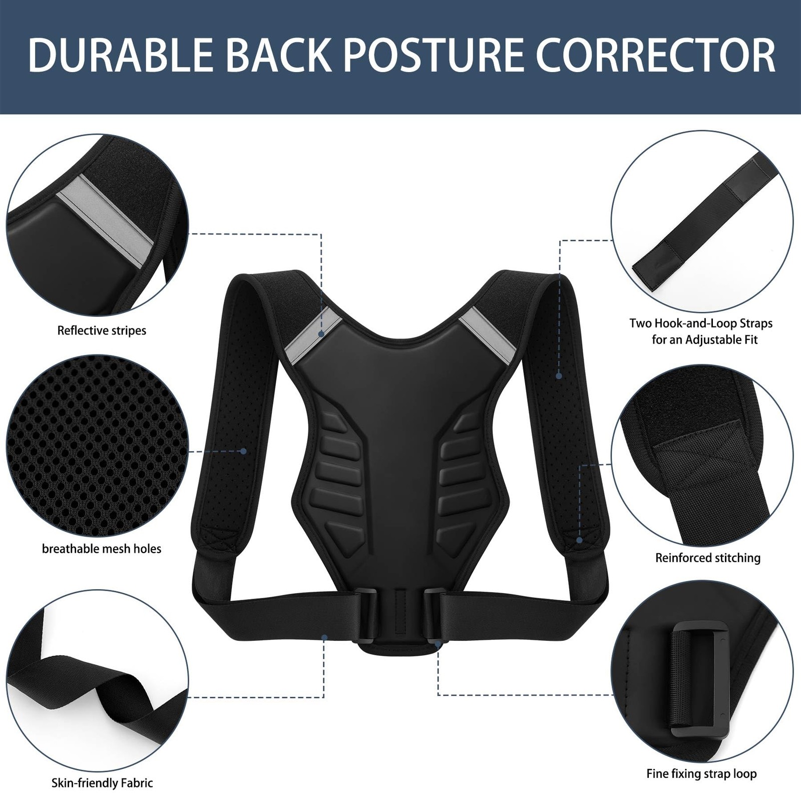 Zrughno Posture Corrector for Women and Men Back Brace XX-Large/XXX-Large