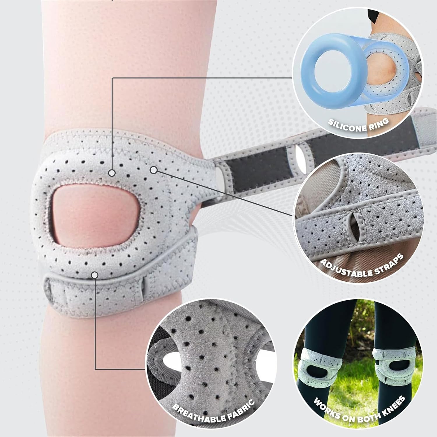 Knee Brace Support Neoprene Patella Stabilizing Compression Straps Adjustable US