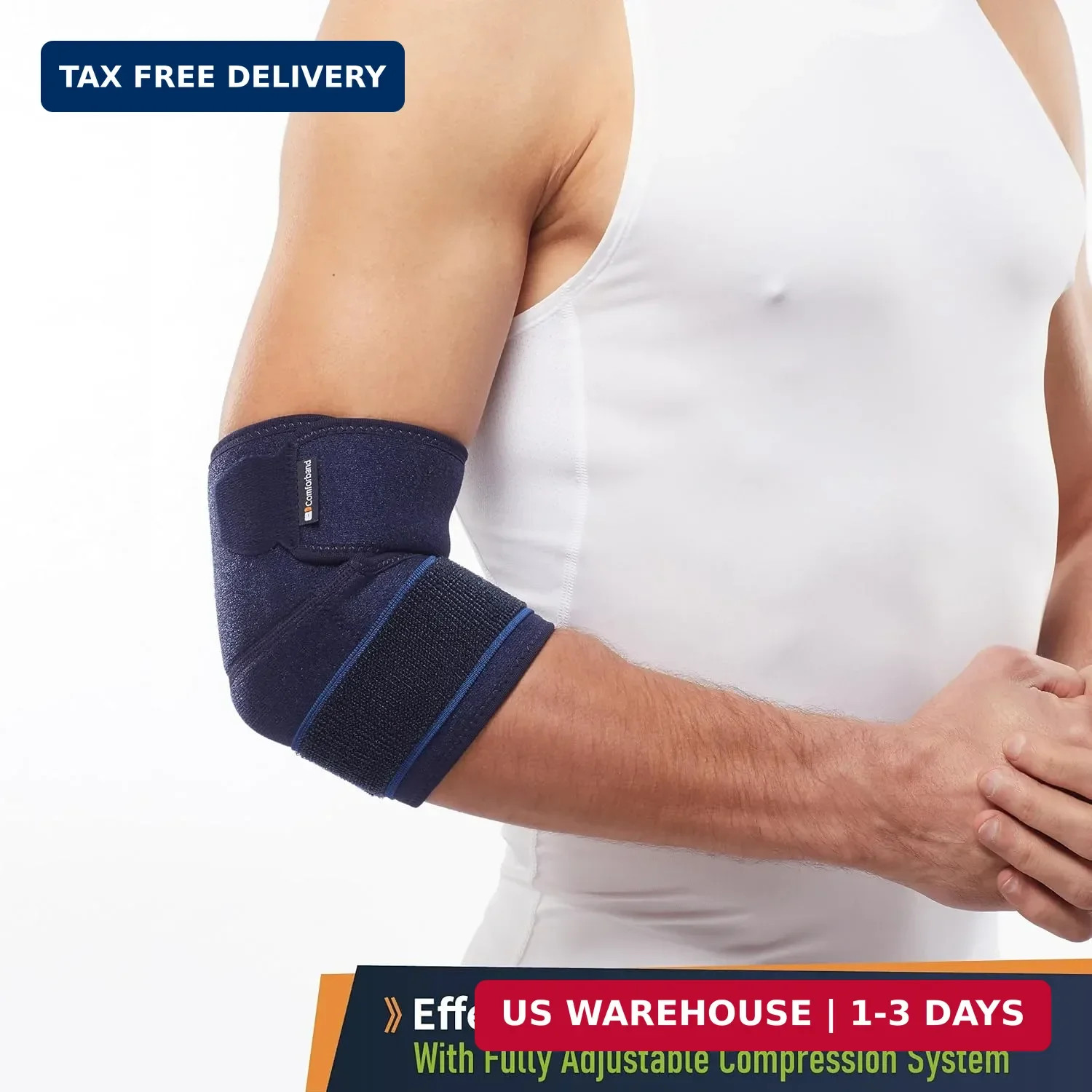 ​Comforband Adjustable Elbow Brace – Targeted Support for Tennis Elbow, Golfer’s