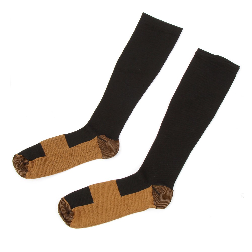 Black Knee High Compression Support Socks Graduated Support for Men Women S-XXL