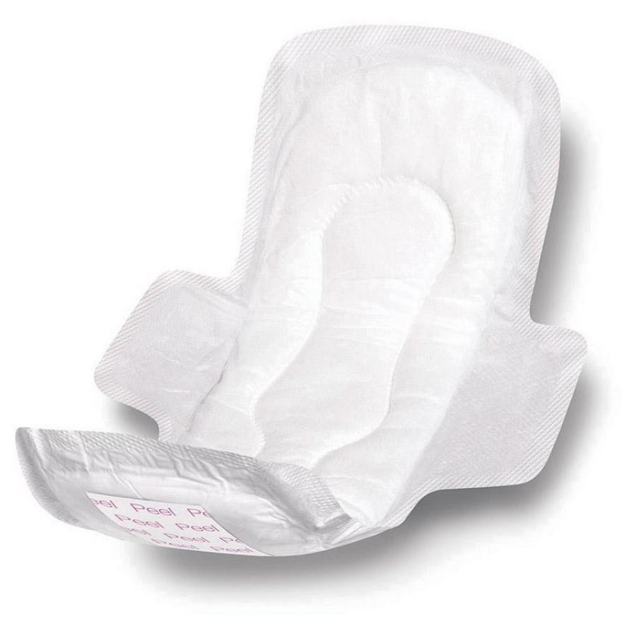 Medline Adhesive Sanitary Pads W/ Wings 11 In Length Individually Wrapped 288 Ct