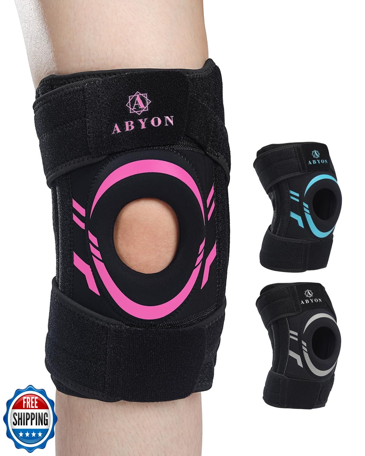 ABYON Knee Brace for Women and Men Meniscus Tear, Arthritis, ACL Pain Relief,