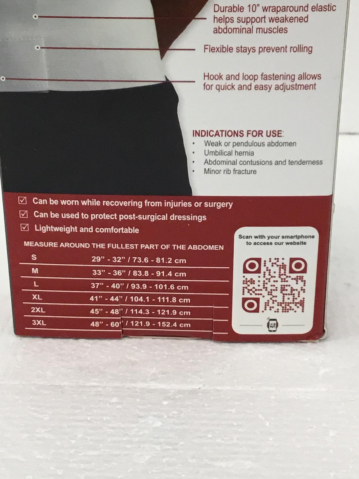 10x NEW OTC 2518 – 2518-S Abdominal Hernia Belt Small w/ Adjustable Fastening
