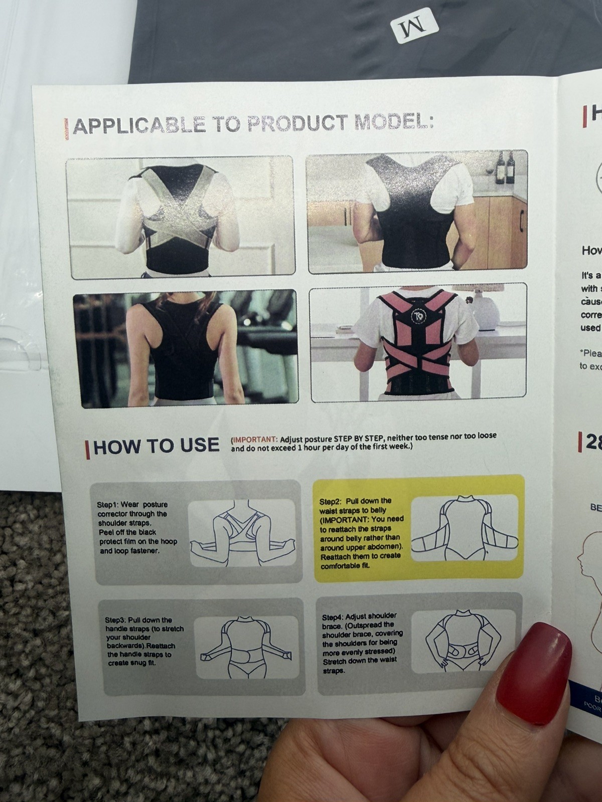 Posture Corrector Back Support Adjustable Brace Pain Relief Invisible