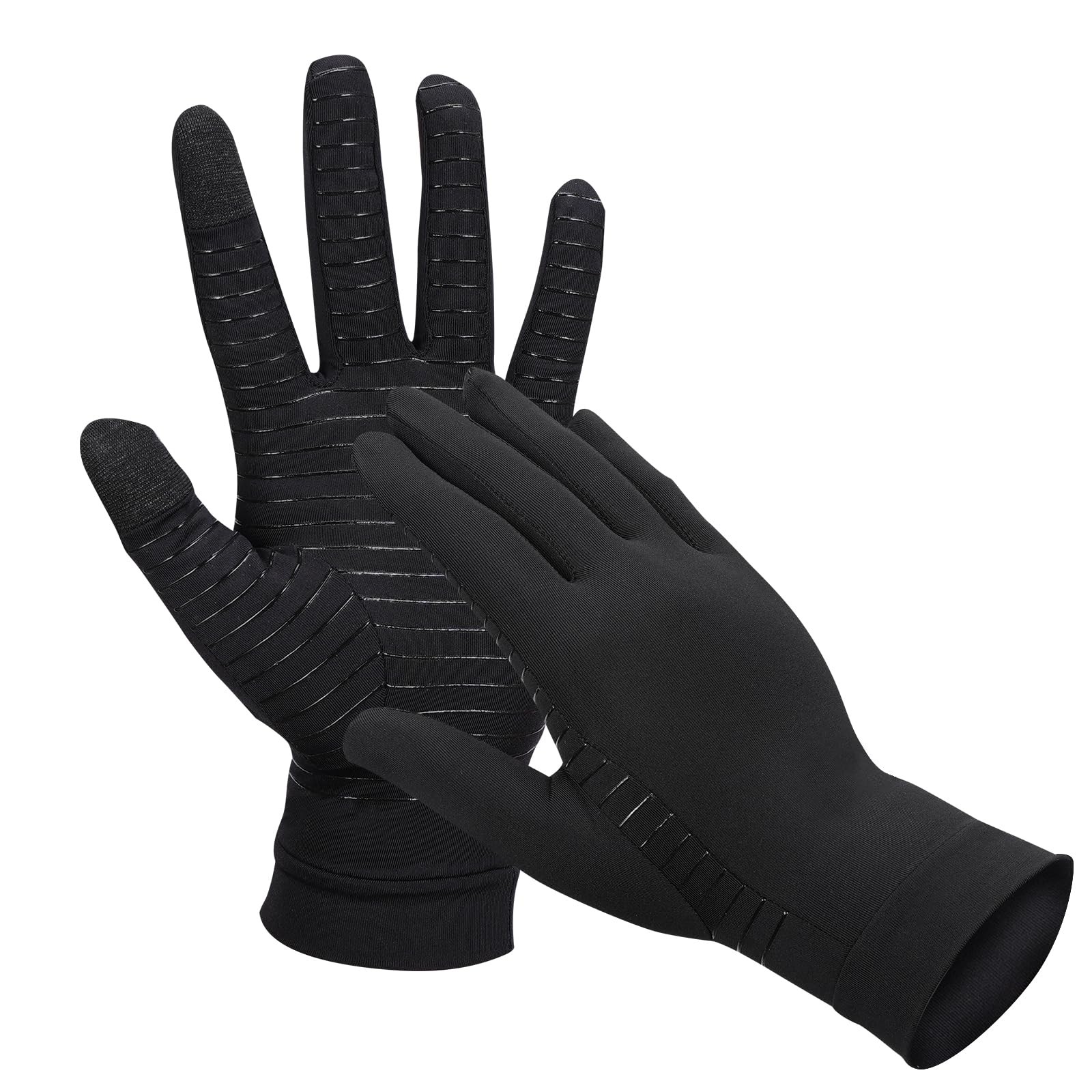 Copper Compression Gloves Full Finger Moisture Wicking Arthritis Gloves