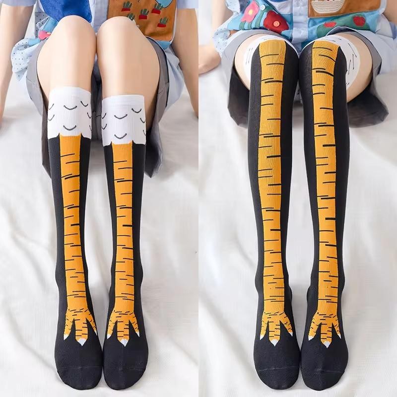 Funny Chicken Paw Stocking Over-knee 50/70cm Pressure Long Stocking for Women Pe