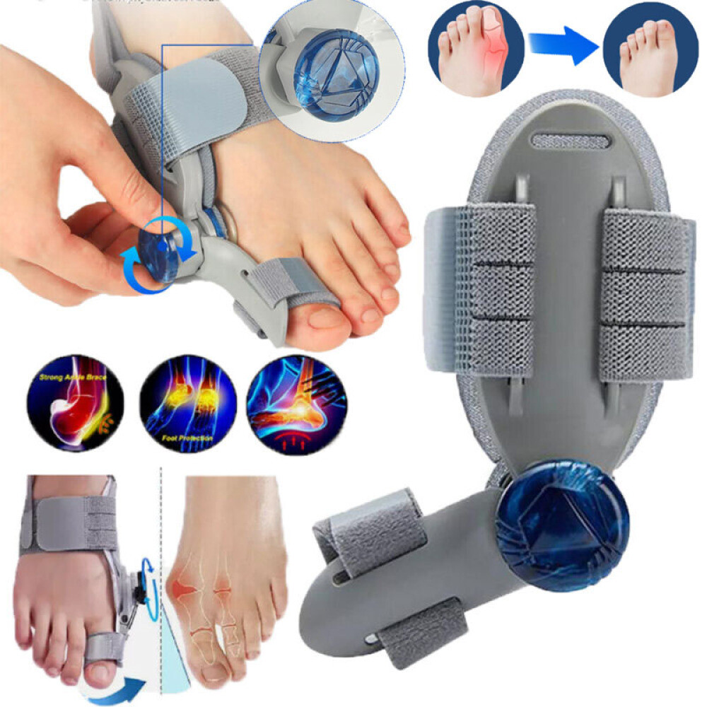 Big Toe Bunion Corrector Toe Foot Hallux Valgus Straightener Adjustable Grey