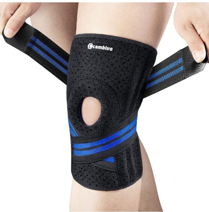 Anti-chafing Knee Brace for Knee Pain with Side Stabilizers for Women and men, A