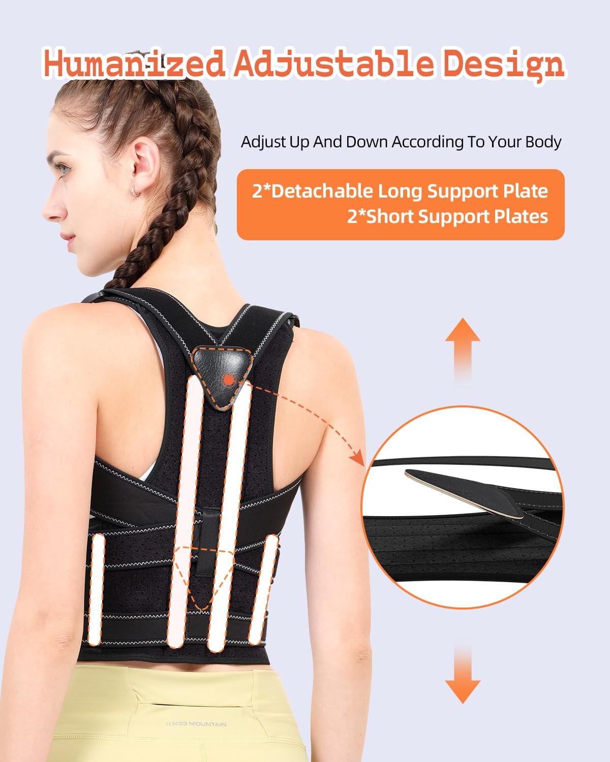 BAREKE Back Brace Posture Corrector for Women and Men: 2-in-1 Small, black