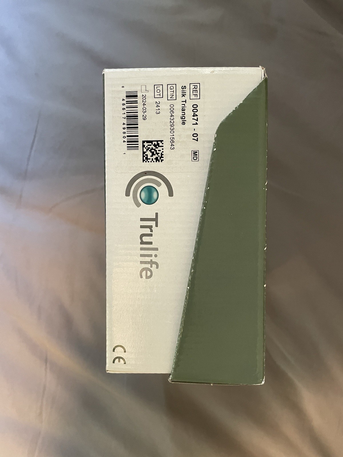 Trulife Silk Triangle Breast Prosthesis MD Beige Silicone Lightweight 00471-07