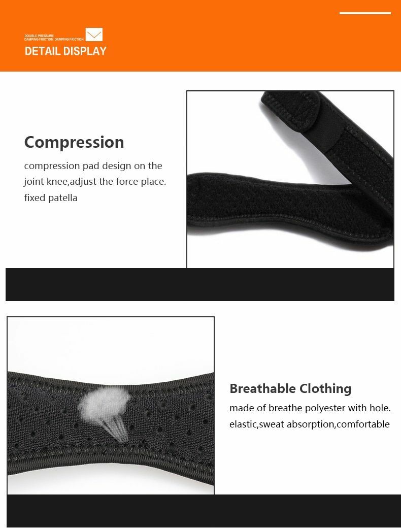 Knee Support Patella Tendon Brace Strap Stabilizer Relieve Sports Pain Jumpers
