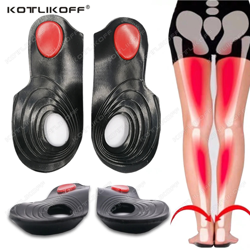Orthopedic O/X-Leg Legs Relieve Insoles Silicone Soft Self-adhesive Corrector Va
