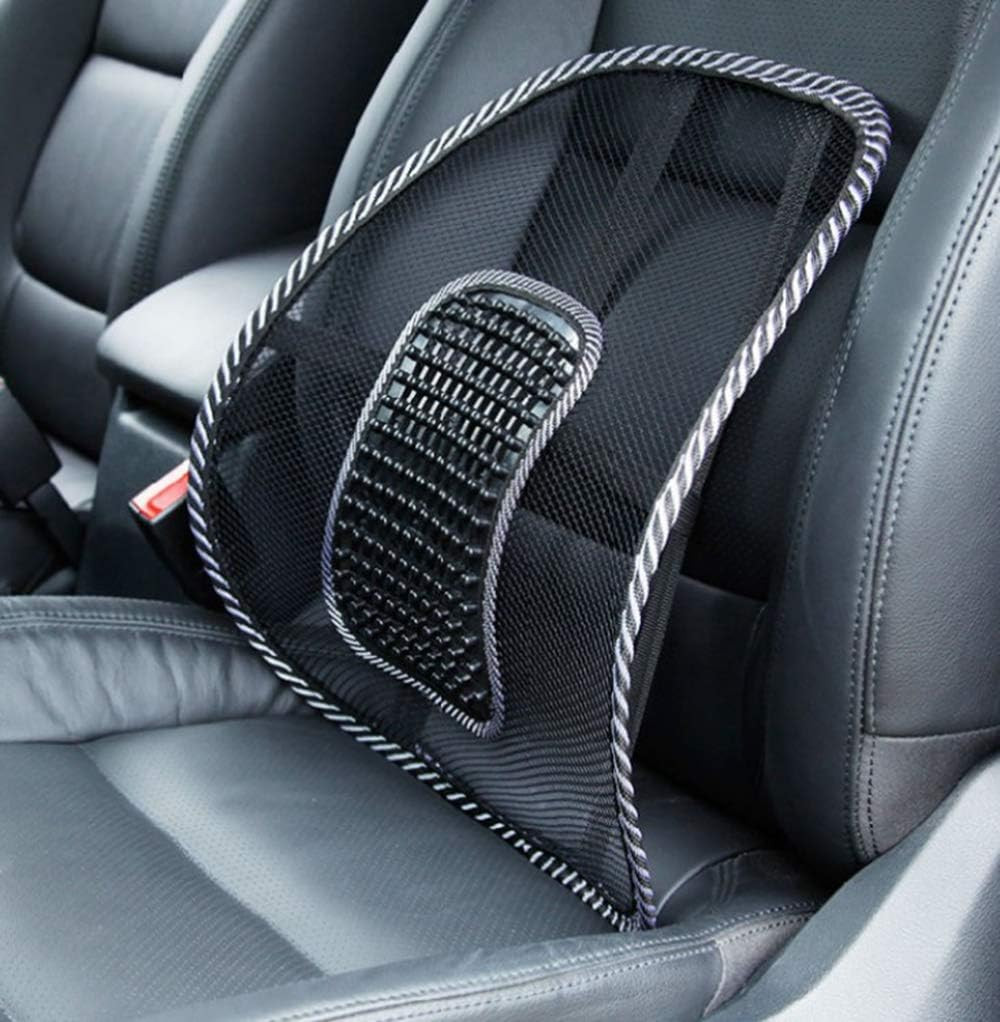 Lumbar Support, Car Mesh Back Support with Massage Beads Ergonomic Designed for