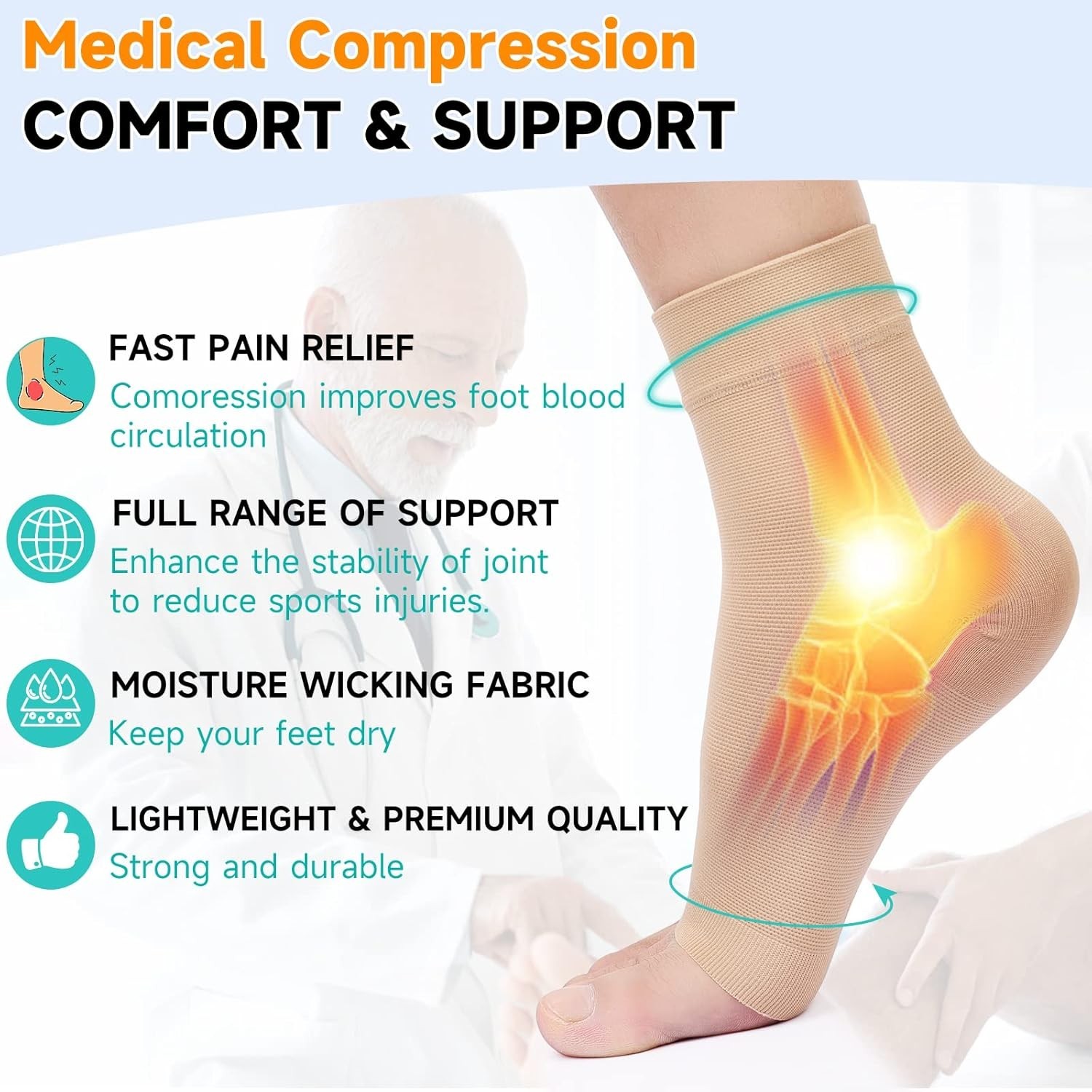 Plantar Fasciitis Socks for Women Men, Truly 20-30mmHg Compression Socks for …