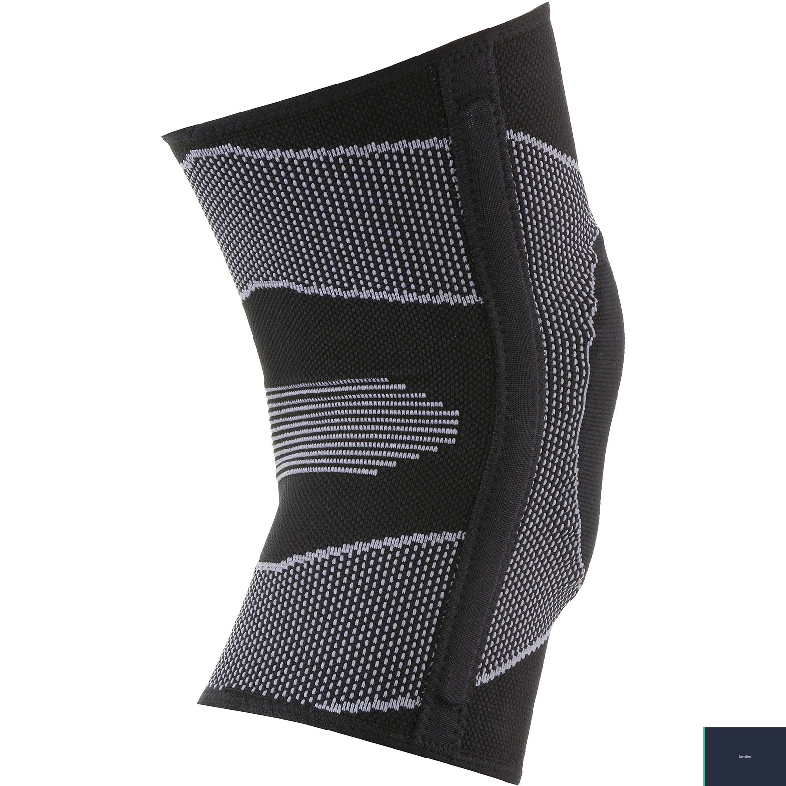 Compression Knee Sleeve, 4-Way Stretch with Gel Pad, Small, Black