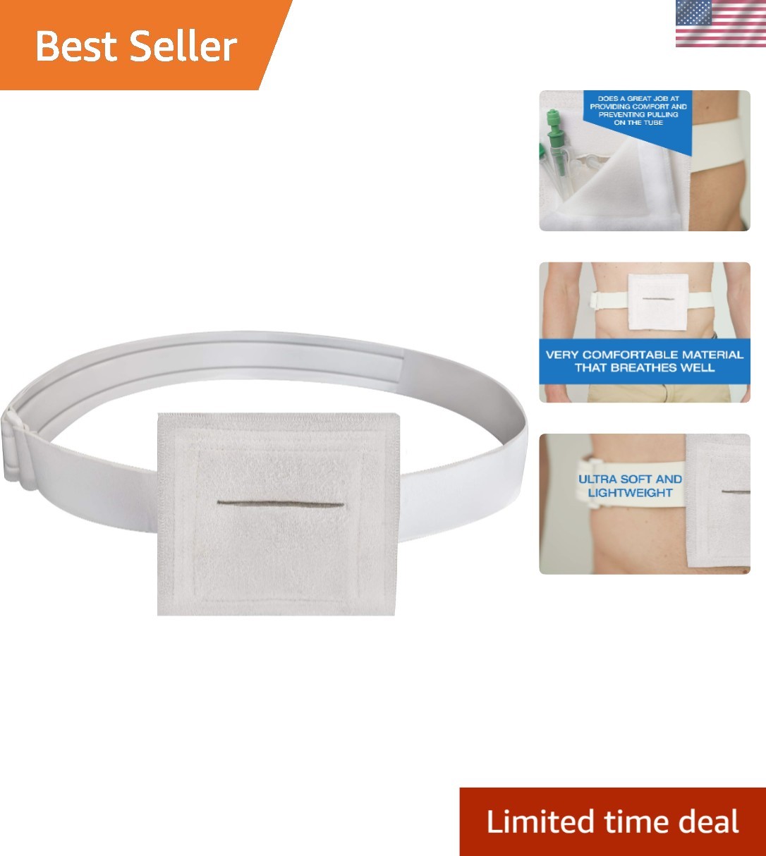 Comfortable G Tube Holder Belt – Support for PEG, G Tube & Medical Feeding