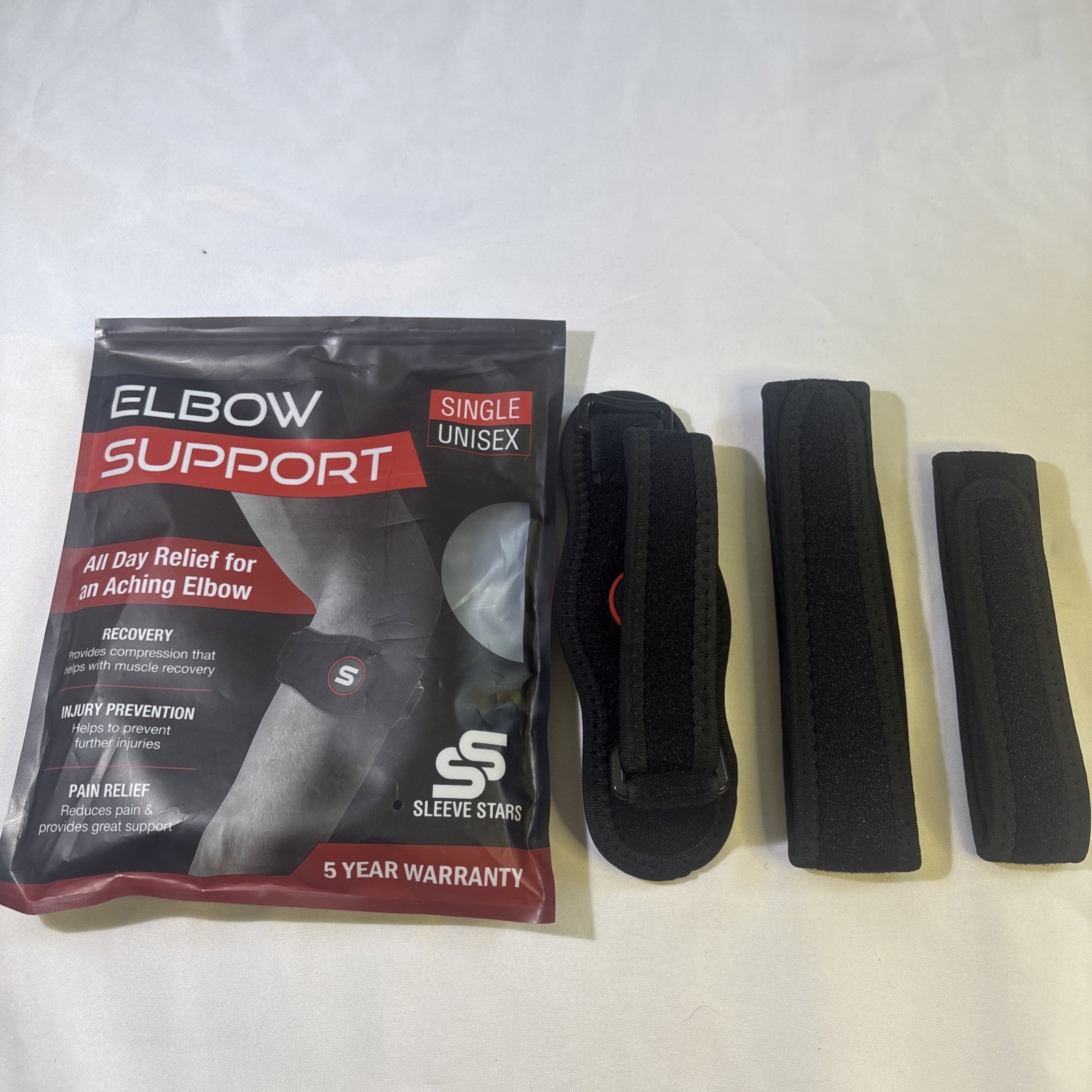 Sleeve Stars Elbow Support All Day Relief For Aching Elbow – Unisex Black